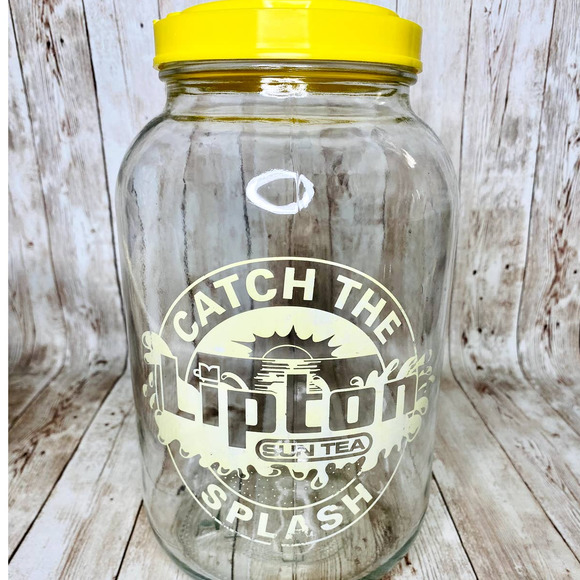 Lipton Kitchen Vintage Lipton Tea Sun Tea Jar Glass Sun Tea Jar With Lid Solar Tea Jar
